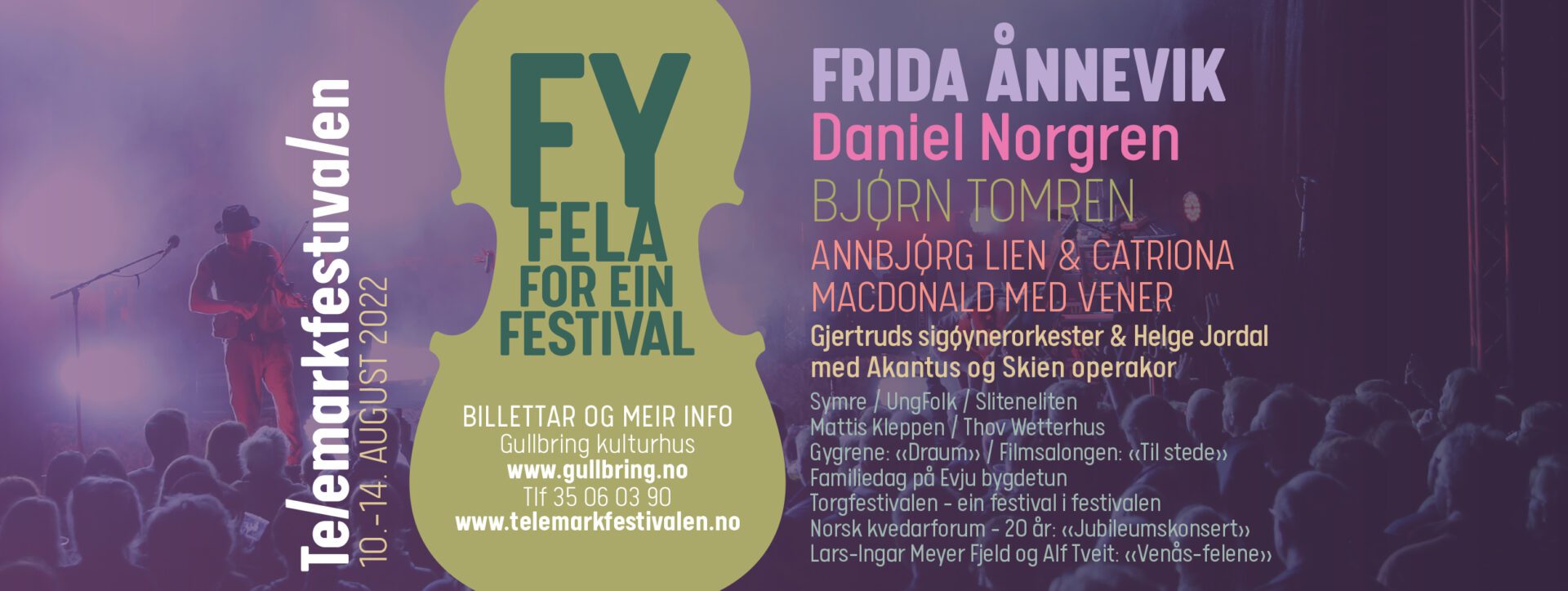 Plakat for Telemarksfestivalen 2022.