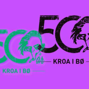 Kroa i Bø. 50-års jubileum logo.
