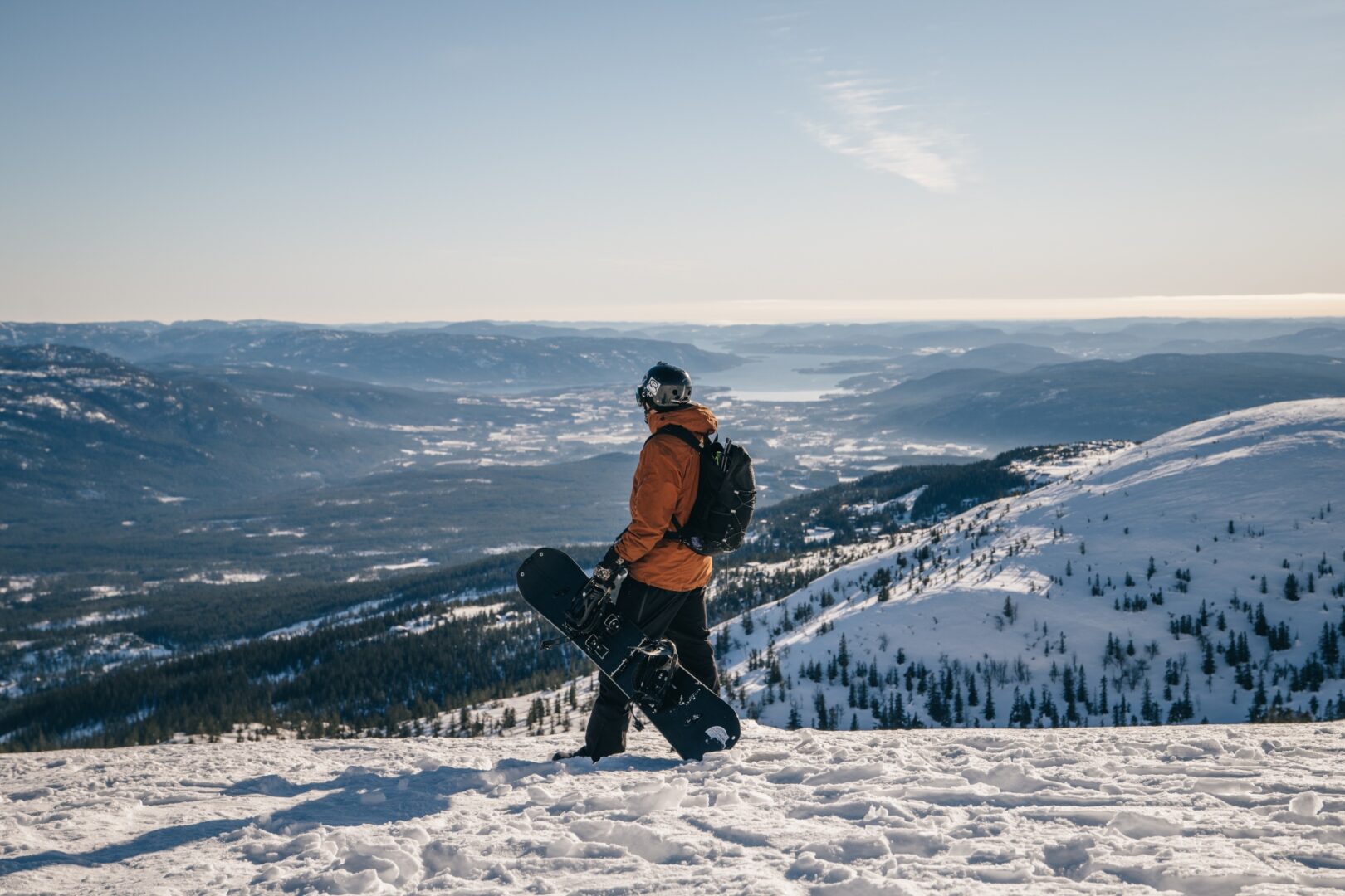 Snowboardkjører på Lifjell