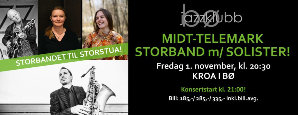 Plakat av Midt-Telemark Storbrand. Tekst og foto