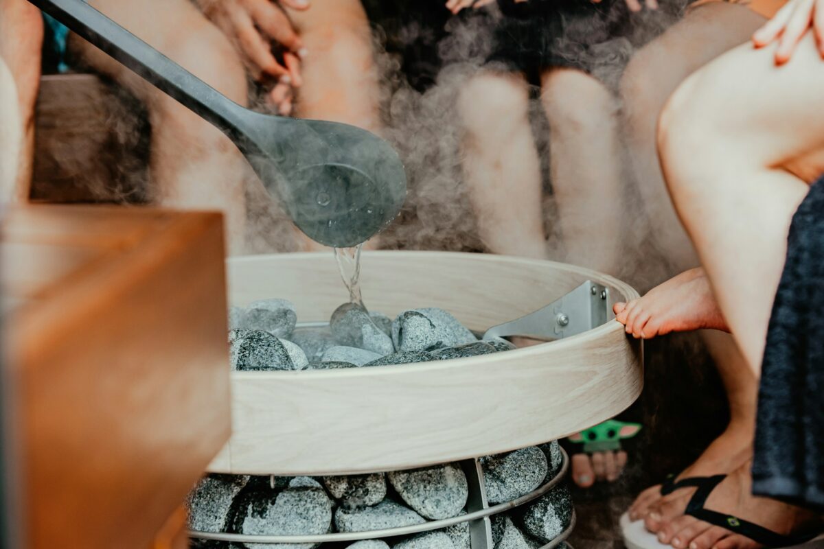 Kvinner i sauna. Foto