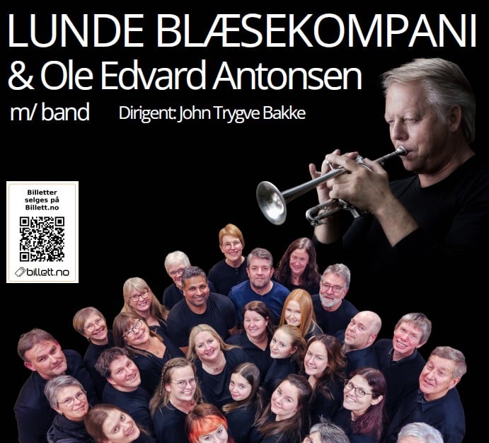 Featured image for “Jubileumskonsert Lunde Blæsekompani med Ole Edvard Antonsen og band”