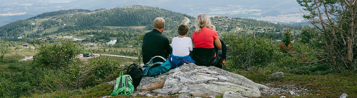 familie på lifjell. Foto